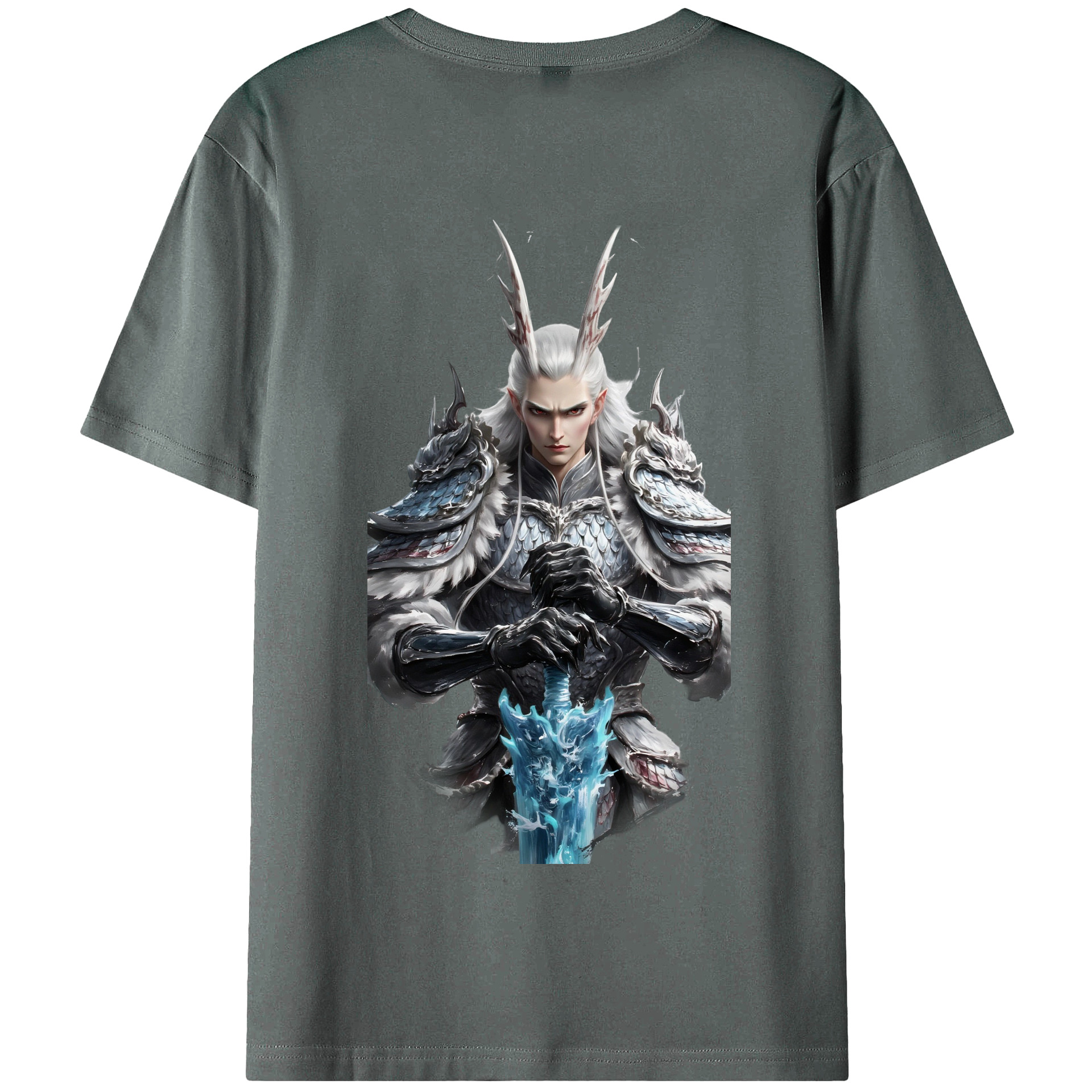 （画像用） Ne Zha 2 ナタ 魔童の大暴れ 綿100％半袖Tシャツ（背面プリント）